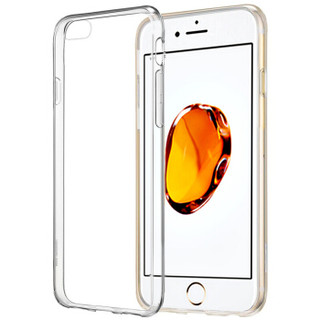 ESCASE iPhone8/7手机壳 苹果手机套 iPhone钢化膜 透明软壳+全屏白色钢化玻璃膜 4.7英寸壳膜套装