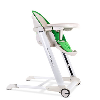 Babyruler CH999 可折叠可调档带餐盘有安全带餐椅 绿色