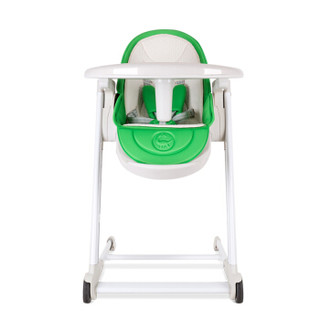 Babyruler CH999 可折叠可调档带餐盘有安全带餐椅 绿色
