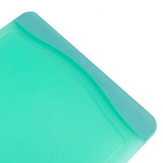 Neoflam 双面抗菌抑菌 防滑易清洗菜板砧板 塑料水果板 带防溢导流槽挂壁式透明板CB-FL-L44绿色大号