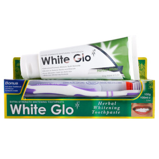 惠宝（White Glo）草本清新 牙膏 套装（牙膏150g+牙刷1支+牙缝刷1包）澳洲原装 进口
