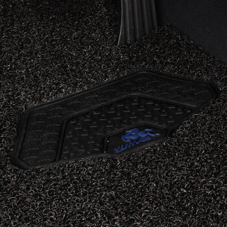 御马（yuma）丝圈汽车脚垫 适用于宝马X5五座(2014-2018)款 后排连体 M系列 典范黑色