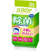 30张斯科蒂潮湿的纸巾灭菌非酒精型便携式