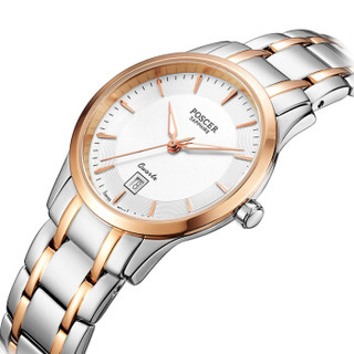 宝时捷(POSCER)手表简爱系列钢带石英情侣表女表3005L.RRW