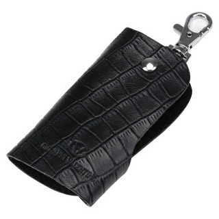 GIOVANNI VALENTINO 男士头层牛皮革钥匙包时尚配色锁匙包8121611610黑色