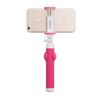 摩米士 喜乐 蓝牙自拍杆/自拍器 适用于苹果/三星/华为等 兼容苹果iOS及安卓系统 0.7m 粉色