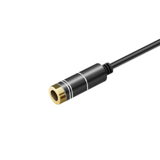 雷麦（LEIMAI）耳机麦克风二合一转接线 3.5mm手机耳机音频一分二分线器 笔记本耳机耳麦转换线 黑色