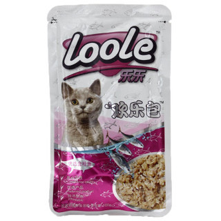 乐乐（loole） 宠物欢乐包 猫湿粮 金枪鱼 100g*10包