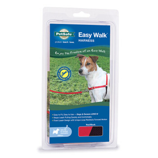 贝适安（PetSafe）Easy Walk* 防爆冲胸背带 红色小码 EWH-HC-S-RED