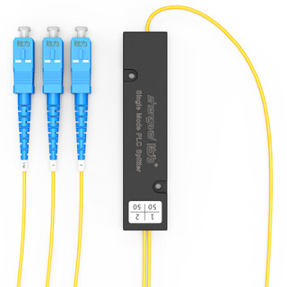 胜为（shengwei）电信级分光器1分2 单模方头SC/UPC盒式/拉锥式PLC一分二尾纤分路器 FPUS-102