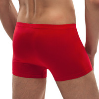 UM25 U棉系列男士中腰平角内裤棉质一片式剪裁无侧缝 中国红 180 UM23AB1 (红色、180、平角裤、棉质)