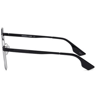 MCQ 麦昆 eyewear 男女太阳眼镜 中性款方形镜框墨镜 MQ0076S-001 银灰色镜框棕色镜片 55mm