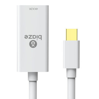 Biaze 毕亚兹 Mini DP转HDMI高清转换器 4K 迷你Displayport线 苹果MacBook雷电接口笔记本接电视转接头 ZH9-4K