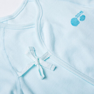 贝贝怡 Bornbay新生儿连体衣春季衣服婴儿衣服0-3个月0-6个月蝴蝶衣和尚服 淡蓝 52