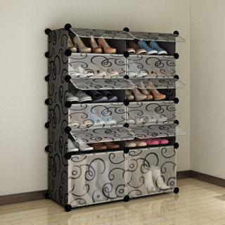 安尔雅（ANERYA）简易鞋柜 塑料现代简约收纳柜多层防尘鞋架子树脂组合靴柜