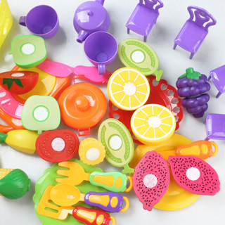 奥智嘉 儿童玩具 水果蔬菜切切乐仿真过家家厨房玩具带篮 男孩女孩玩具礼物