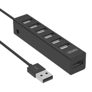 优越者USB分线器2.0 7口HUB扩展集线器 多接口转换器 0.3米2160BK