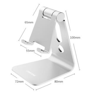 毕亚兹 金属手机支架 桌面懒人支架 折叠 可调角度 视频支架 适用于手机/ipad/平板电脑 B2-玫瑰金