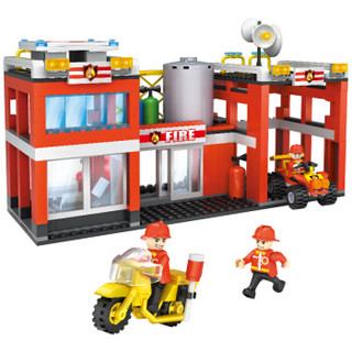 积高（COGO）新城市系列积木之消防总局套装 塑料儿童玩具拼插小颗粒积木833片 4146