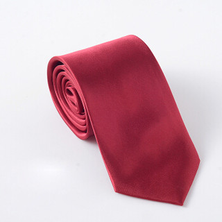 杜森纳(DUSENNA)男士领带商务正装纯色新郎结婚领带休闲韩版礼盒装 领带纯色 酒红