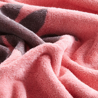 隽优 毛巾被 宫廷花愿纯棉毯子 双人毯 夏季全棉空调毯夏凉被 粉色大号 180*200cm