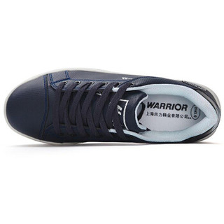 回力（Warrior) 男款低帮时尚潮流百搭板鞋平底滑板鞋运动鞋 3056 深蓝色 44