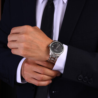 天珺（TANGIN）手表 慧心系列瑞士进口钢带男士机械表情侣手表男T7029GWKABB