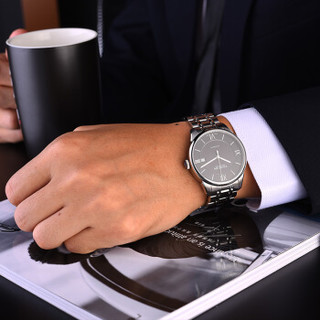 天珺（TANGIN）手表 慧心系列瑞士进口钢带男士机械表情侣手表男T7029GWKABB