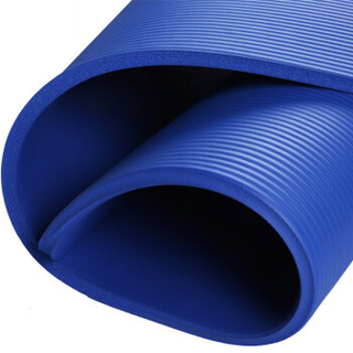 金啦啦185cm*80cm*15mm加宽加厚健身垫防滑运动瑜伽垫 蓝色