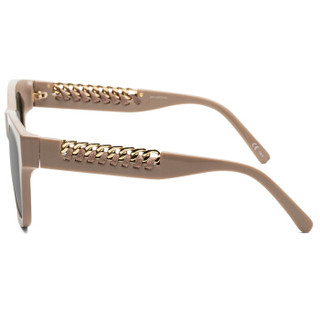 丝黛拉麦卡妮Stella McCartney eyewear 女太阳镜 亚洲版时尚方形墨镜 SC0052SK-003 粉色镜框棕色镜片 56mm