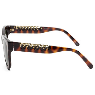 丝黛拉麦卡妮Stella McCartney eyewear 女太阳镜 亚洲版方形墨镜 SC0052SK-002 哈瓦那镜框褐色镜片 56mm