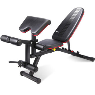 力动（RIDO）多功能哑铃凳仰卧板健身器材 仰卧起坐健腹肌板 家用运动卧推平板椅TD50+30kg哑铃 ZS