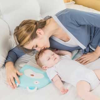 宜贝儿ebenz玉米提取杜邦婴儿枕头吸汗定型防偏头水洗宝宝护型枕蓝色