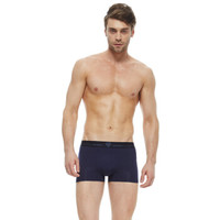 SEPTWOLVES 七匹狼 男士内裤男平角裤冰丝锦纶高弹力无痕裤头潮流时尚四角裤 3条礼盒装 97130- XL 蓝色系