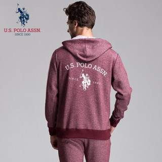 U.S. POLO ASSN. 美国马球协会 青年时尚休闲加绒加厚套装男 UJJMQ-09016