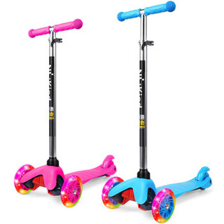 纽奇 滑板车三轮儿童踏板车3-6岁脚踏车宝宝滑行车童车   粉色