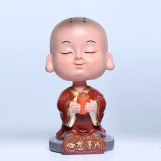 商品康车宝 汽车摆件 摇头弥勒佛像 卡通小和尚挂件摆件 车内装饰品