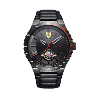 法拉利Ferrari男手表时尚休闲全自动机械表皮带防水腕表0830366