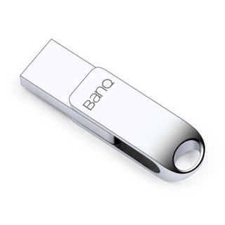 喜宾（banq）16GB USB2.0 U盘 F8尊贵版 亮银色 防水防震防尘 360度旋转 全金属电脑车载两用优盘