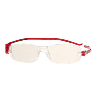 纳尼尼进口老花镜男女轻薄时尚CP2 折叠便携高清舒适老花眼镜 红色150度