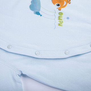 迪士尼(Disney)婴幼儿衣服纯棉哈衣爬服侧开连体衣153L659 淡蓝 90cm