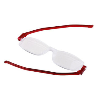 纳尼尼进口老花镜男女轻薄时尚CP2 折叠便携高清舒适老花眼镜 红色200度