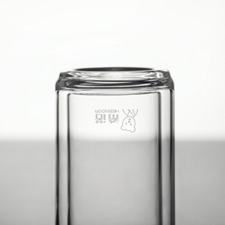 希诺（HEENOOR）玻璃杯双层加厚透明水杯带盖大容量过滤带提环便携杯子XN-6775本色 360ml
