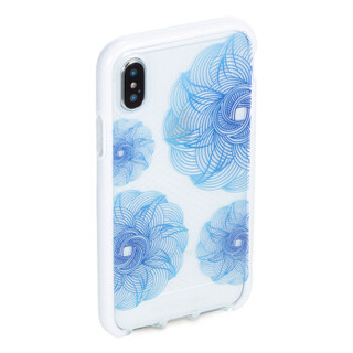 tech21 iPhone X/XS 手机壳 花朵款 蓝色