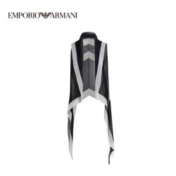 EMPORIO ARMANI阿玛尼奢侈品19春夏新款女士时尚简约个性提花披肩 635805-9P318 BLACK-00020 U