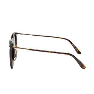 葆蝶家Bottega Veneta eyewear亚洲版女太阳镜 BV圆框细框女士墨镜 BV0103SA-002 哈瓦那镜框渐变棕镜片 55mm