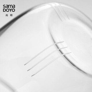 尚明samadoyo 耐热有手柄玻璃水杯 竹盖过滤办公家用茶杯S024A  500ml