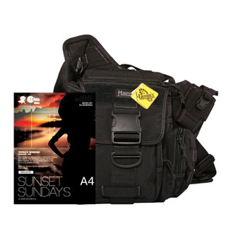 MAGFORCE 麦格霍斯 台马战术包 机动鞍袋 户外单肩包iPad包  男休闲斜挎背包 0414黑色
