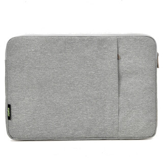 云动力 笔记本内胆包13.3英寸加绒防震苹果联想戴尔小米游戏本电脑包T-600浅灰色