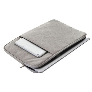 云动力 笔记本内胆包13.3英寸加绒防震苹果联想戴尔小米游戏本电脑包T-600浅灰色